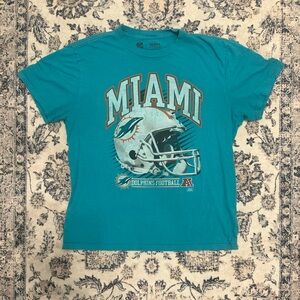 Hollister x NFL Men’s Teal Miami Dolphins T-Shirt Sz L